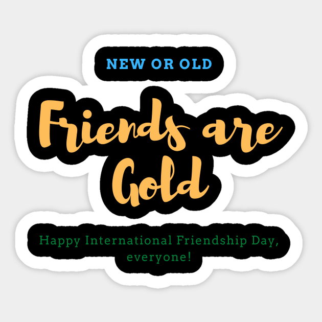 Colorful International Friendship Day Original Sticker by StanleysDesigns